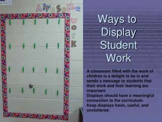 Ways to Display Work
