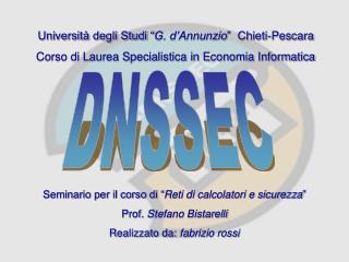 Università degli Studi “ G. d’Annunzio ” Chieti-Pescara