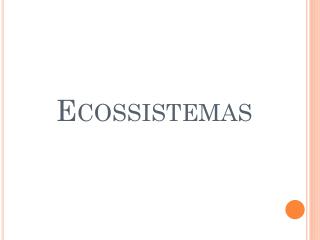 Ecossistemas