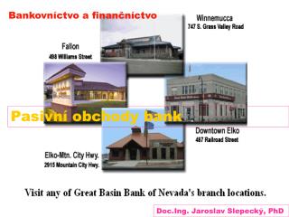 Pasivní obchody bank
