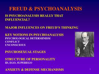 FREUD & PSYCHOANALYSIS