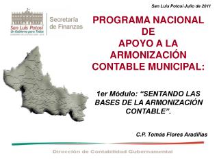 PROGRAMA NACIONAL DE APOYO A LA ARMONIZACIÓN CONTABLE MUNICIPAL: