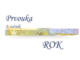 Prvouka 2. ročník