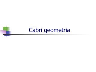 Cabri geometria