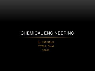 Chemical Engineering