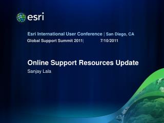 Online Support Resources Update