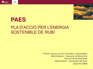 Oficina Tècnica de Canvi Climàtic i Sostenibilitat Medi Ambient – Diputació de Barcelona