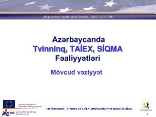 Azərbaycanda T v innin q , TA İ EX, S İQ MA Fəaliyyətləri