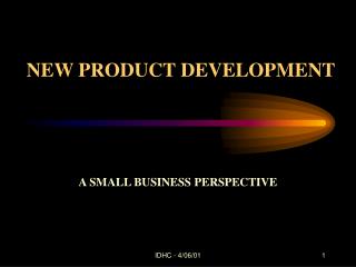 NEW PRODUCT DEVELOPMENT