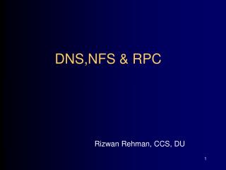 DNS,NFS &amp; RPC