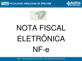 NOTA FISCAL ELETRÔNICA NF-e