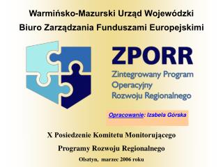 Warmińsko-Mazurski Urząd Wojewódzki Biuro Zarządzania Funduszami Europejskimi
