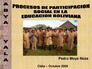 PROCESOS DE PARTICIPACION SOCIAL EN LA EDUCACION BOLIVIANA