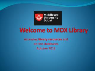 Welcome to MDX Library