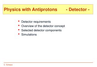 Physics with Antiprotons - Detector -