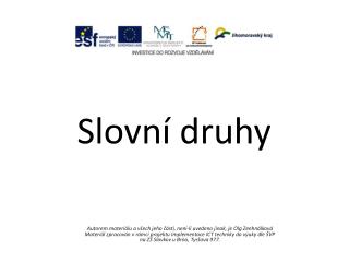 Slovní druhy