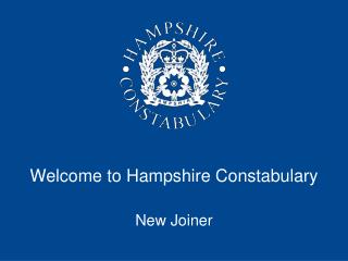 Welcome to Hampshire Constabulary