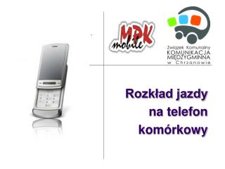 Rozkład jazdy na telefon komórkowy