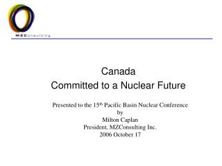 Canada Committed to a Nuclear Future