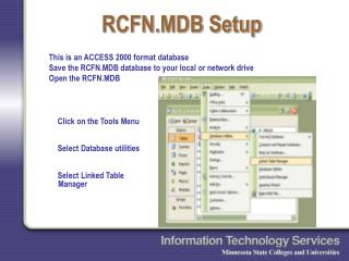 RCFN.MDB Setup