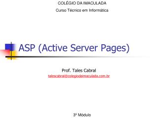 ASP (Active Server Pages)