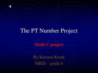 The PT Number Project