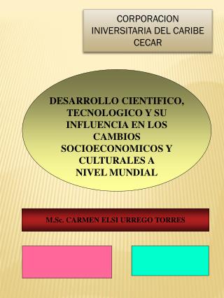 DESARROLLO CIENTIFICO, TECNOLOGICO Y SU INFLUENCIA EN LOS CAMBIOS SOCIOECONOMICOS Y CULTURALES A