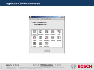 Application Software Modules