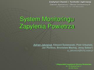 System Monitoringu Zapylenia Powietrza