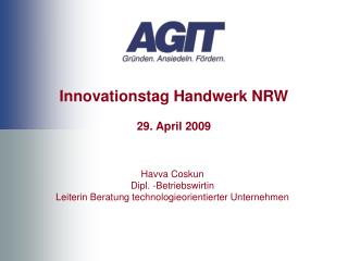 Innovationstag Handwerk NRW 29. April 2009