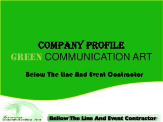 COMPANY PROFILE GREEN COMMUNICATION ART