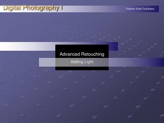 Advanced Retouching Adding Light