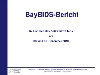 BayBIDS-Bericht