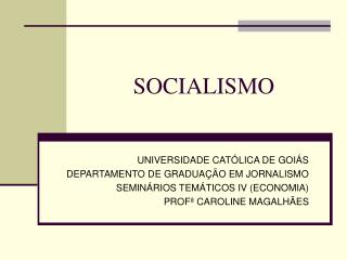 SOCIALISMO