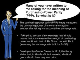 Understanding the purchasing-power parity i.e. PPP Theory – By Prof. Simply Simple