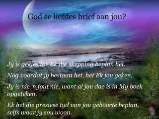 God se liefdes brief aan jou?