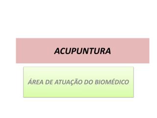 ACUPUNTURA