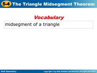 midsegment of a triangle