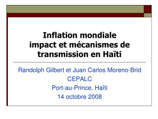 Inflation mondiale impact et mécanismes de transmission en Haïti
