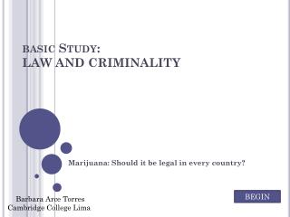 basic Study: LAW AND CRIMINALITY