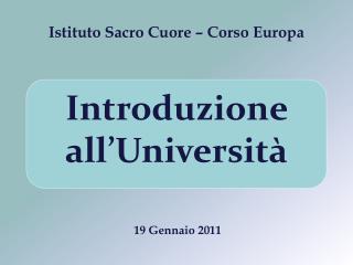 Istituto Sacro Cuore – Corso Europa