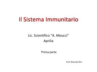 Il Sistema Immunitario