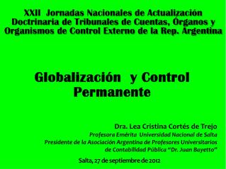 Globalización y Control Permanente