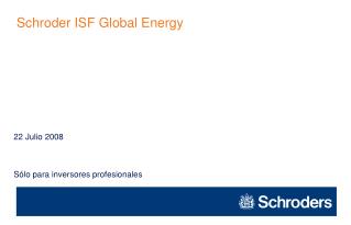 Schroder ISF Global Energy