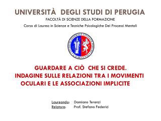 UNIVERSITÀ DEGLI STUDI DI PERUGIA