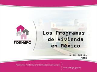 Los Programas de Vivienda en México