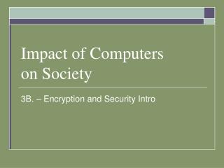 Impact of Computers on Society