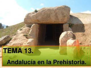 TEMA 13. Andalucía en la Prehistoria.