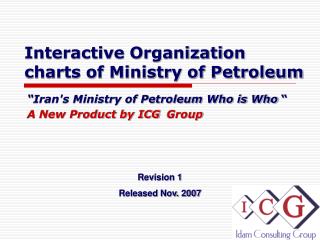 Interactive Organization charts of Ministry of Petroleum