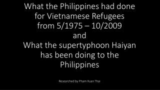 Estimate over half million refugees stayed at Palawan from 1979 until late 1993.